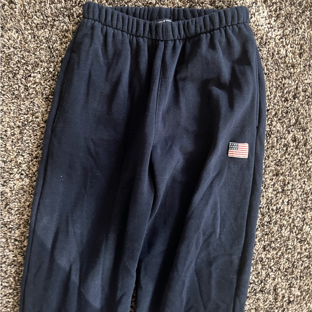 Brandy Melville Navy American Flag Sweatpants